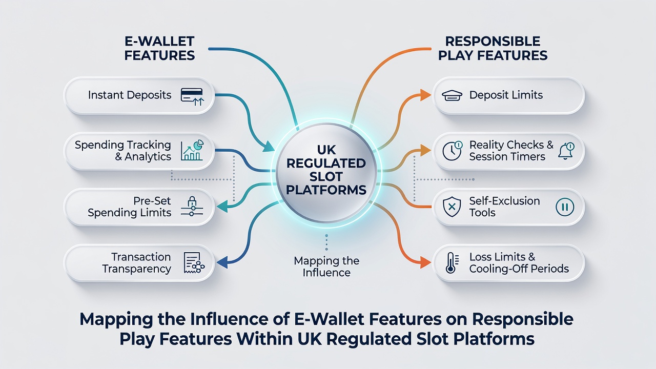 Data dashboard showing e-wallet spending trends linked to responsible play settings